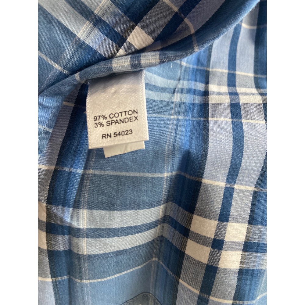 Banana Republic Mens Blue Plaid Short Sleeve Button Down Shirt Small Bella Blue - Picture 5 of 6